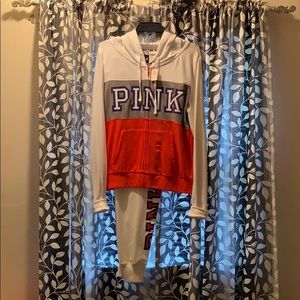 Sweatsuit white/coral/grey/blue